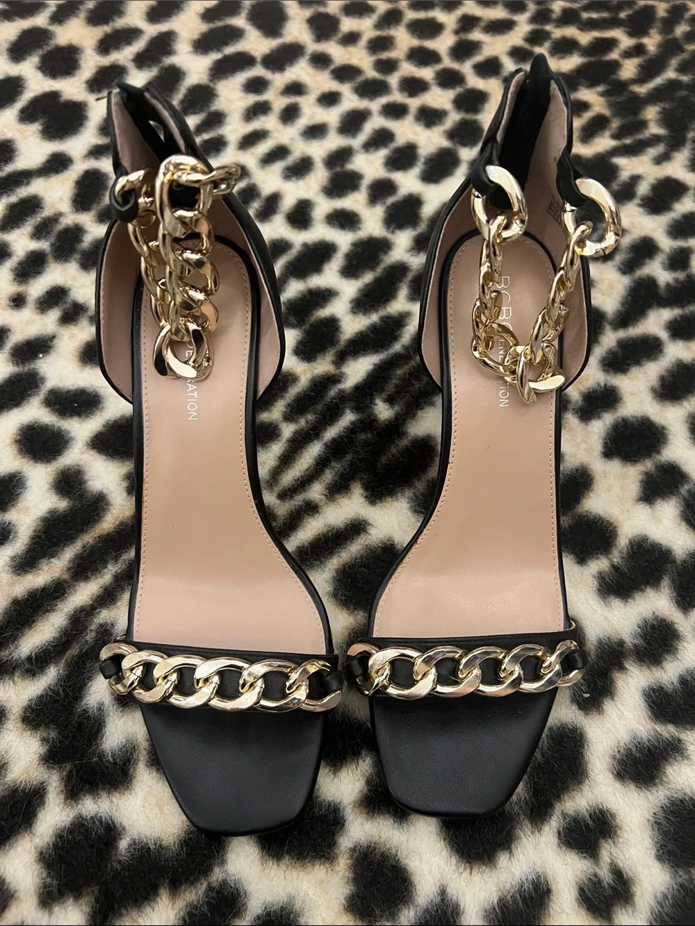 BCBGeneration Isinna Chain Ankle Strap Sandal (Women) 9.5
